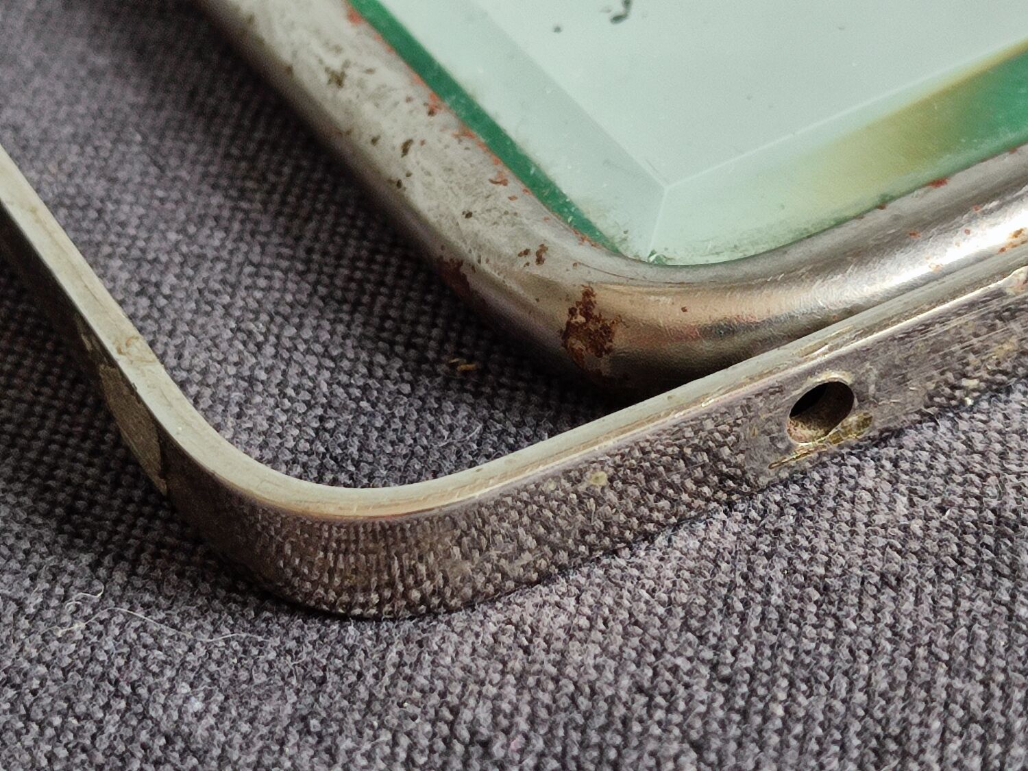 Beveled barber mirror 21x25cm