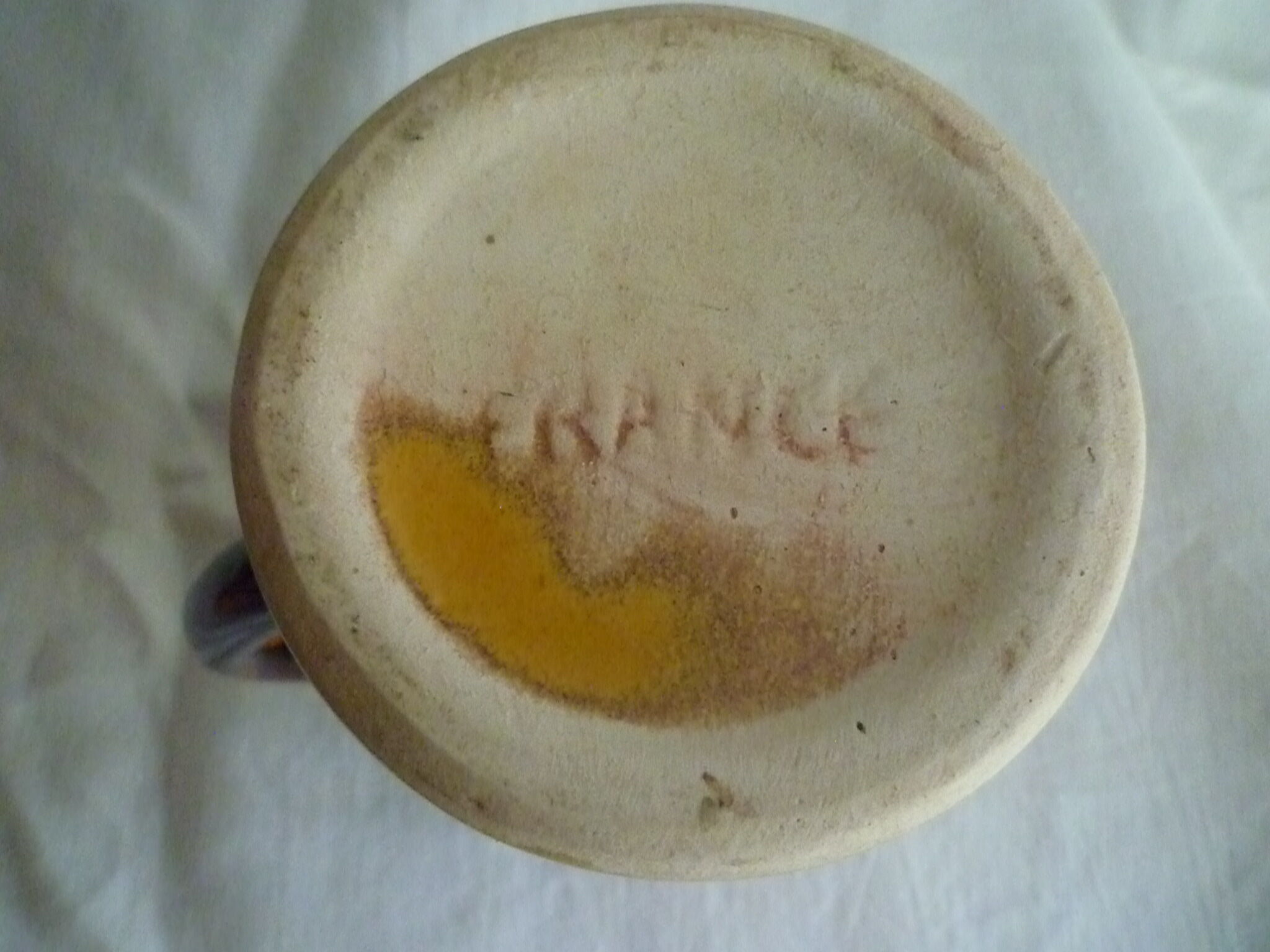 Service to orangeade in glazed earth, 1970s