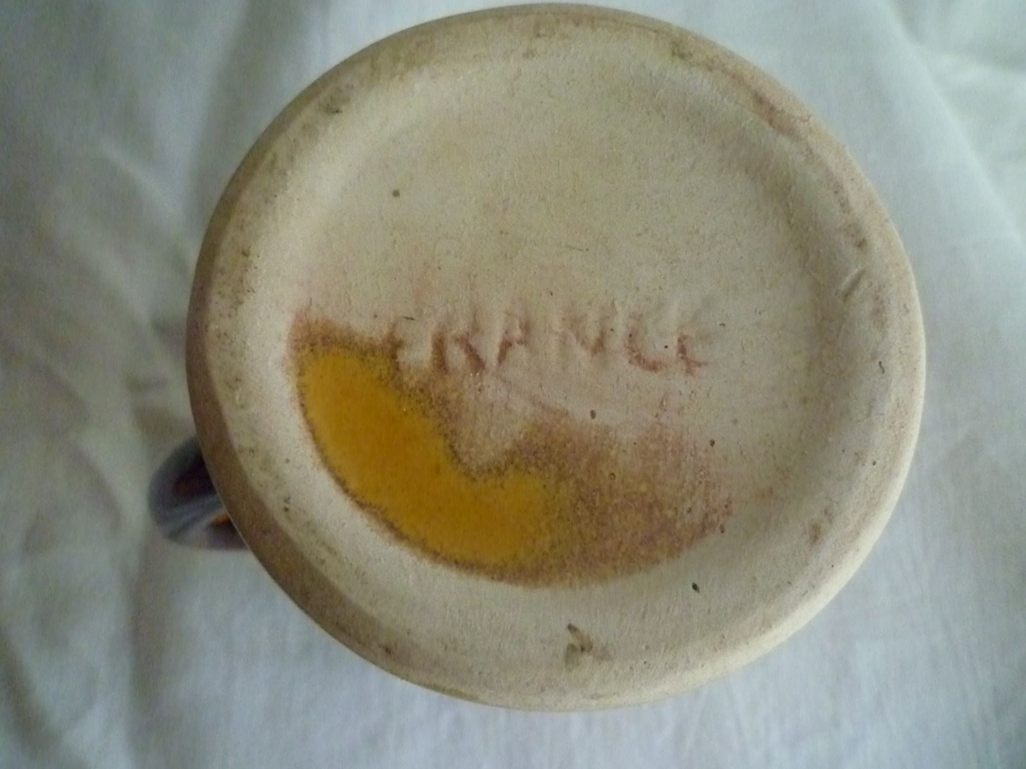 Service to orangeade in glazed earth, 1970s