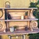 Saint-Hubert wall shelf in solid wood – 19th century – Patina