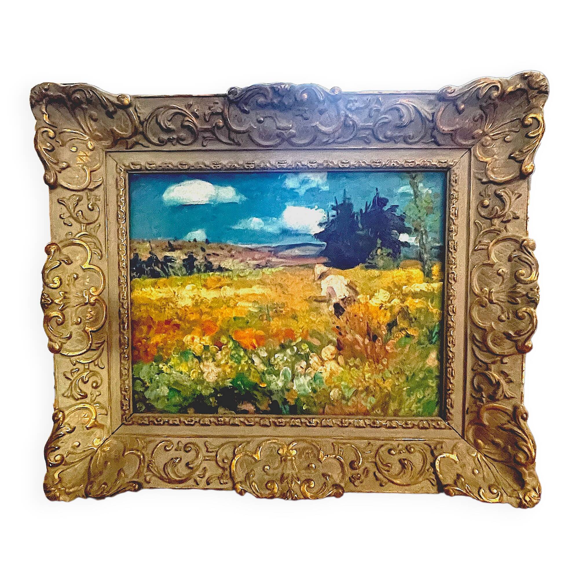 Impressionist painting, Robert Crommelynck " Landscape of Animated Fagne ", ca 1947