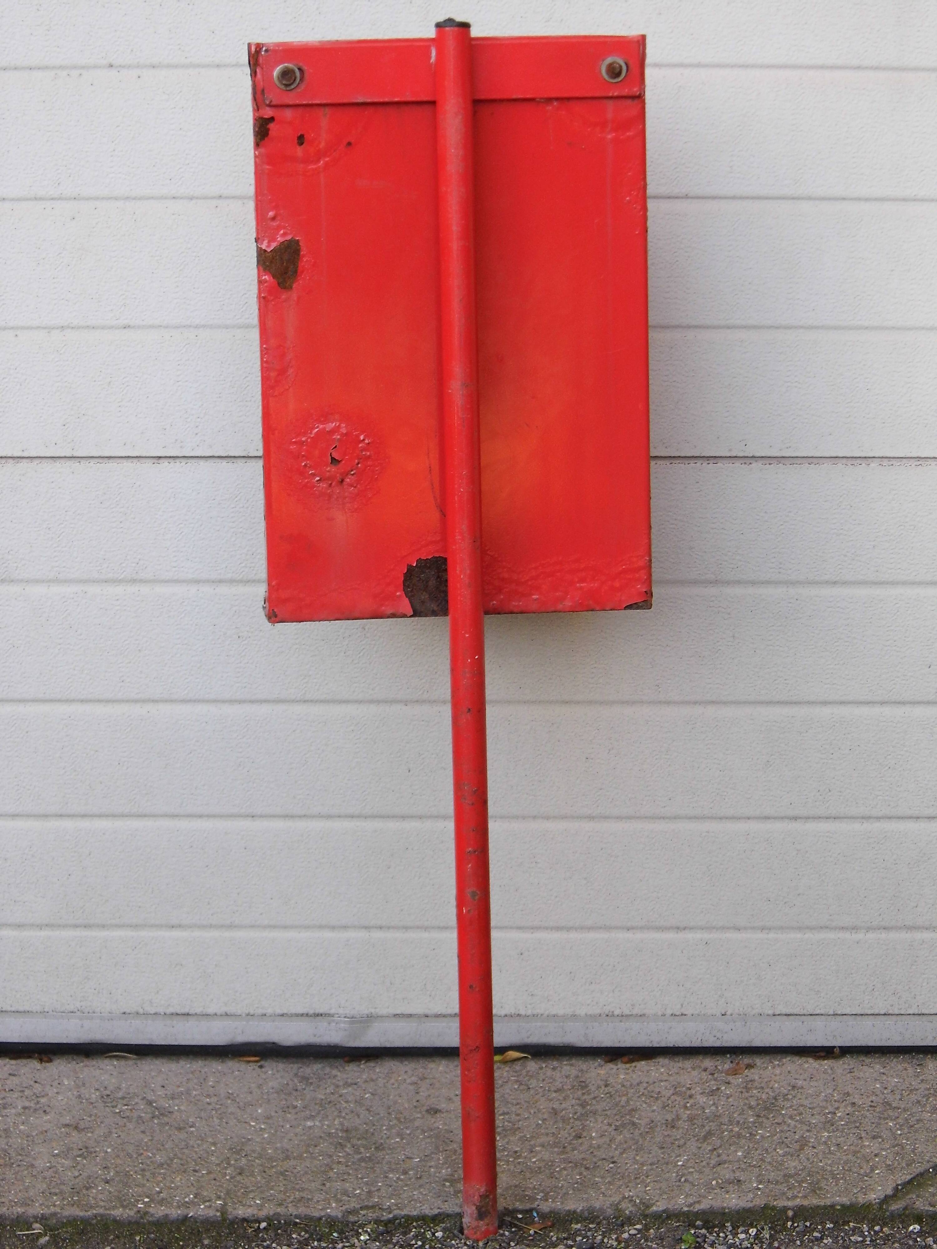 Industrial vintage metal community trash can