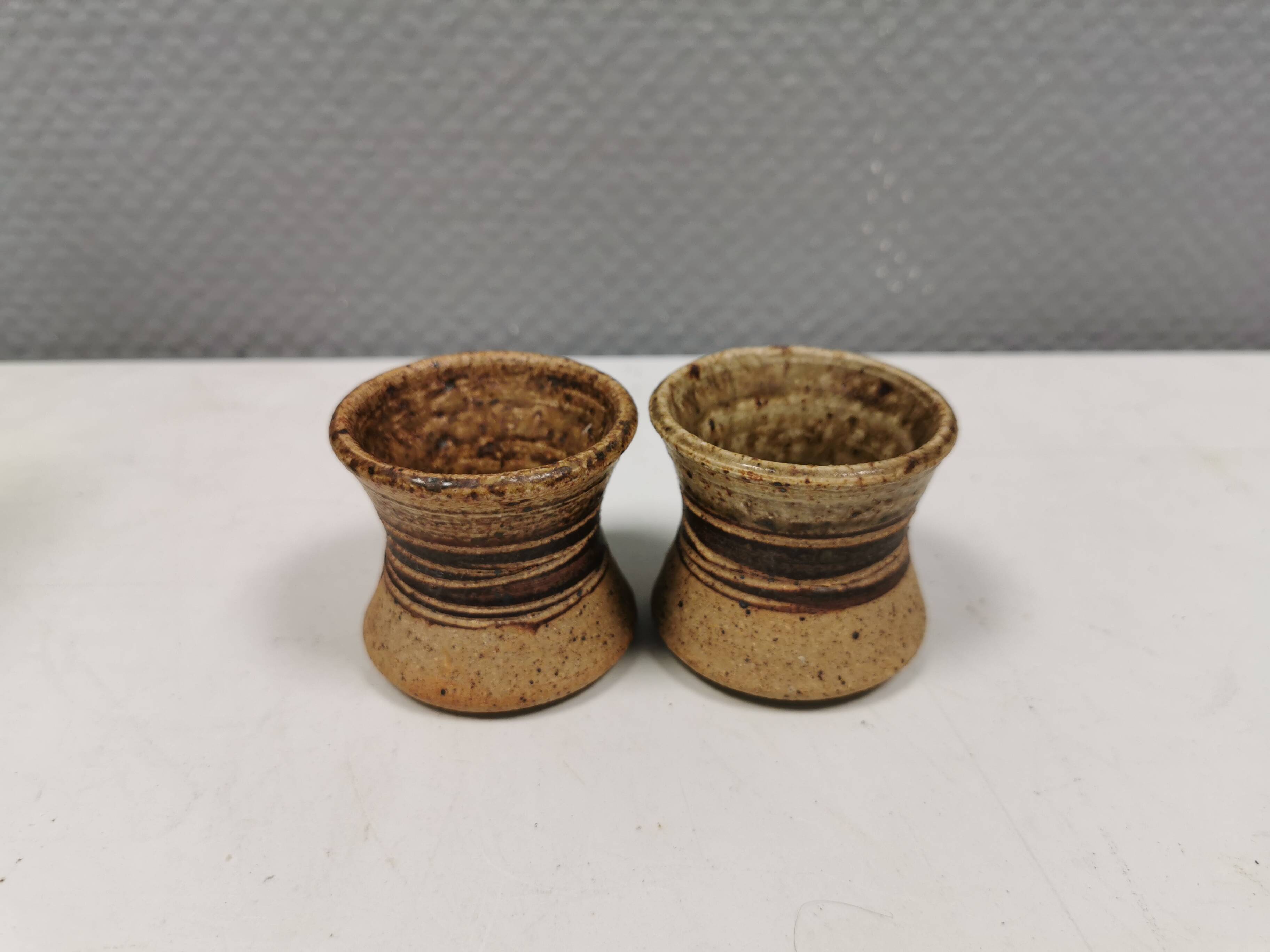 Two small vases/candlesticks/pots by the famous Tue Poulsen Denmark 1970s