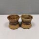 2 bougeoirs, céramiques par Tue Poulsen Danemark années 1970