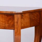 Restored Small Biedermeier Side Table, Walnut, Spruce, Maple, Austria, 1820s