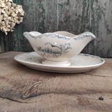 French antique sauce boat made for the Expo Paris 1900, from A. Lebacqz Bouchart