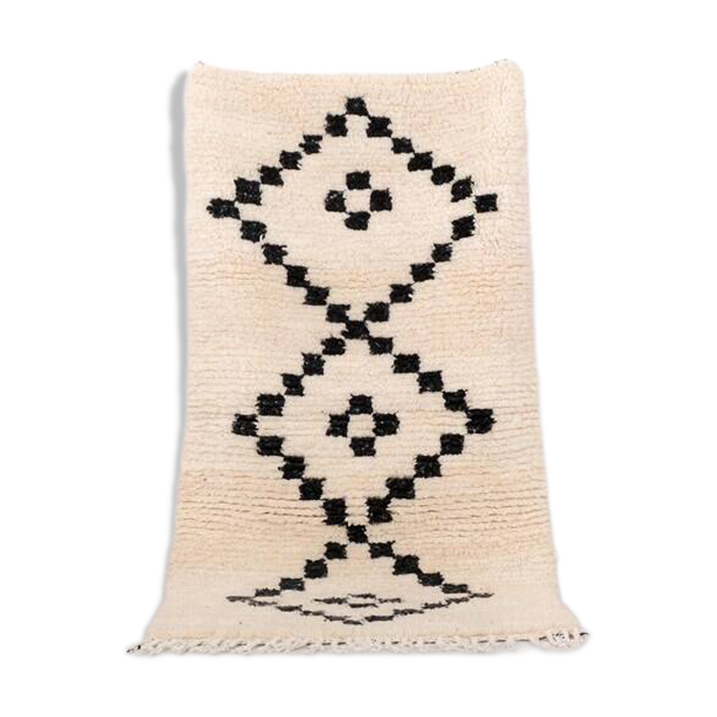 Beni Ouraine handwoven rug, traditional style, size 140 x 250 cm