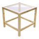 Hollywood regency brass side mirror side table, 1970s