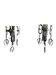 Pair of chrome metal wall lights 1970
