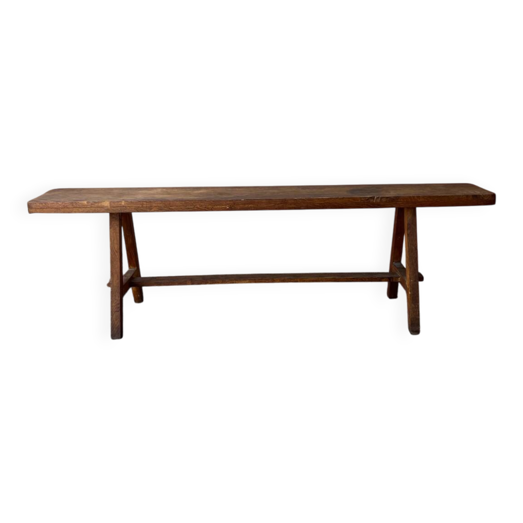 Solid wood bench