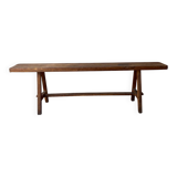 Solid wood bench