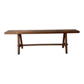 Solid wood bench