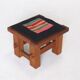 Vintage Modernist Wooden Oak Stool