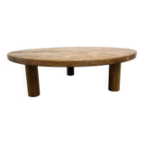 Circular oak coffee table, circa 1950
