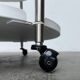 Minimalist Thrill metal coffee table or side table with wheels by Leitmotiv.