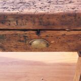 Old Wood Workbench, 1 Drawer and Shelf
