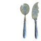 Ice cutlery with silver-plated handles
