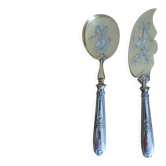 Couverts à glace manches en argent fourré
