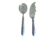 Ice cutlery with silver-plated handles