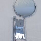 Vintage metal accordion wall mirror