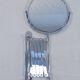 Vintage metal accordion wall mirror