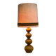 Kaiser Leuchten 1970s large mustard ceramic lamp – German vintage sculptural table lamp