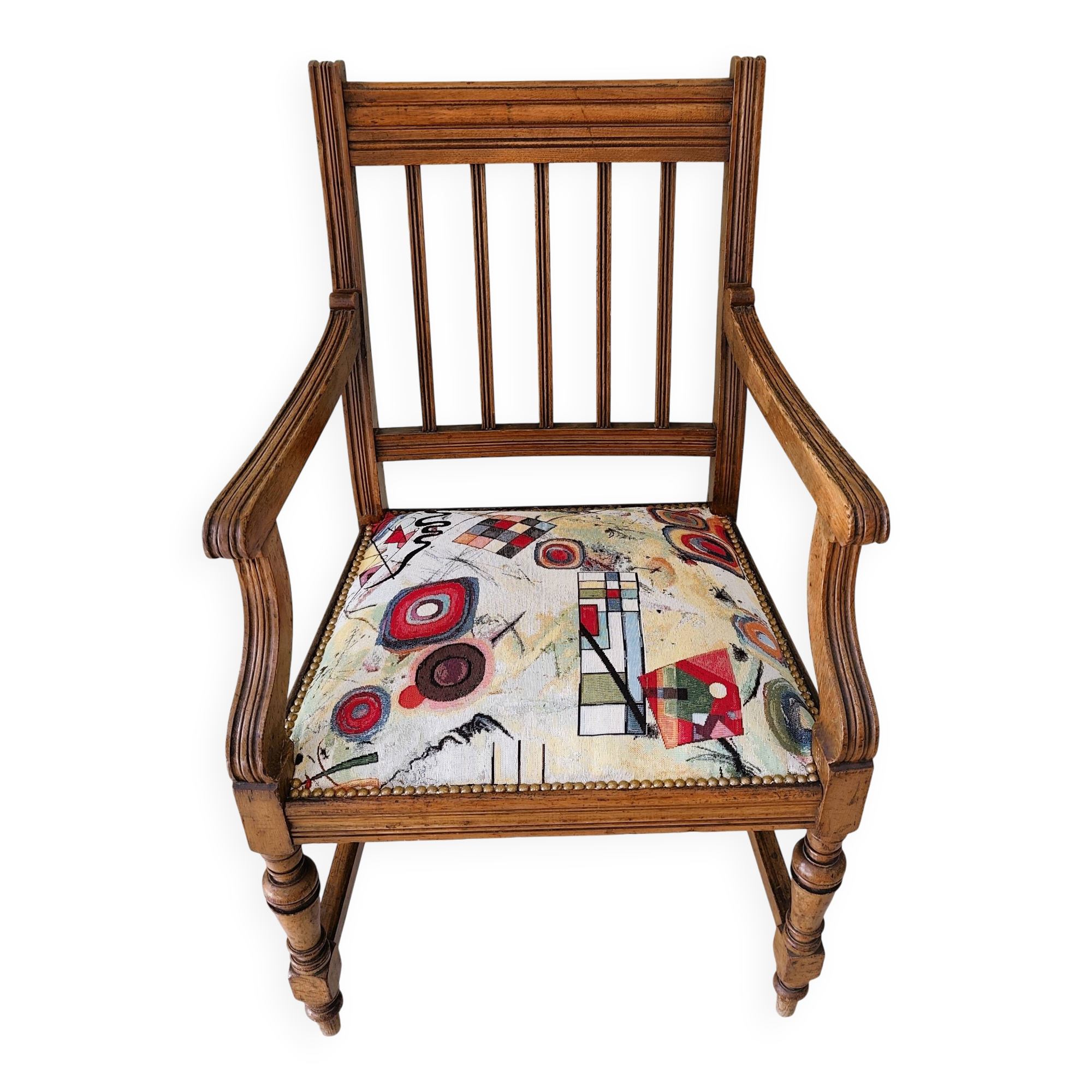 English style armchair in solid wood