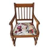 Fauteuil style anglais en bois massif
