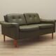 Green leather sofa, Danish design, 1970s, production: Denmark