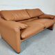 2-seater sofa Maralunga de Cassina, leather 80s/90s
