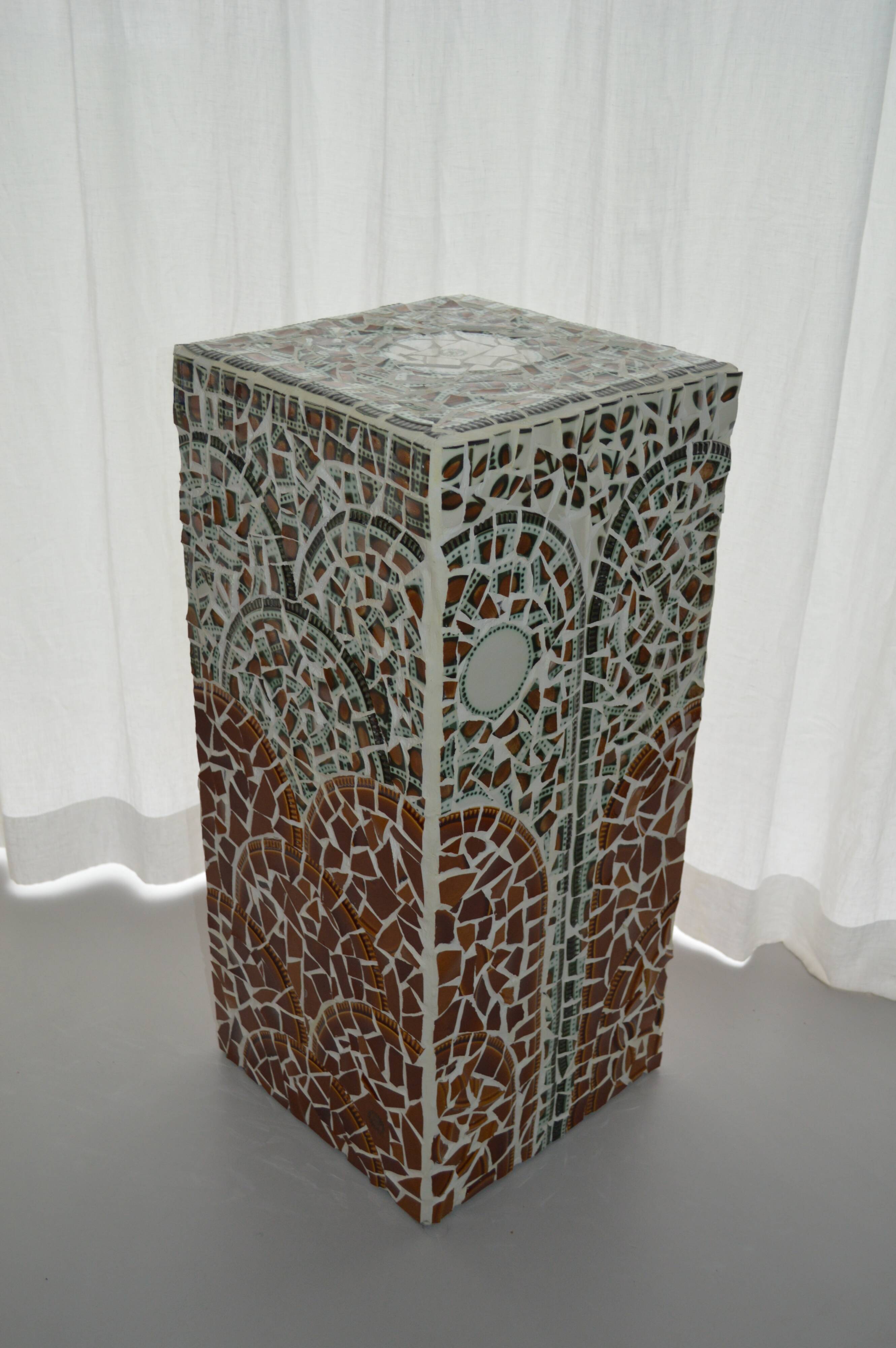 Mosaic column stele from the 1970s