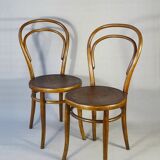 Set of 2 bistro chairs N°14 by Turpe - Germany 1900 -