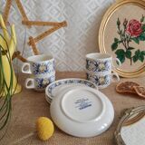 Set of 4 Villeroy & Boch cups and saucers - vintage