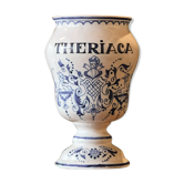 Signed pharmacy pot, marked Theriaca