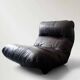 Marsala armchair in plexiglass & brown patchwork leather, Ligne Roset 1970