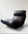 Marsala armchair in plexiglass & brown patchwork leather, Ligne Roset 1970