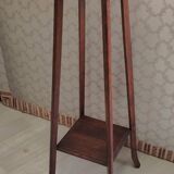 Solid wood side table with marble top