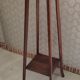 Solid wood side table with marble top