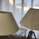 2 lampes reglable sur trepied vintage