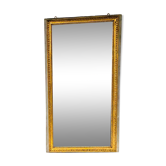 Miroir de style Louis XVI en bois et stuc doré XIX siècle Trumeau de cheminée