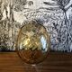 Amber yellow Empoli glass vase Ø20cm