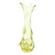 Vase postmoderne, verre jaune, Pologne, années 1970