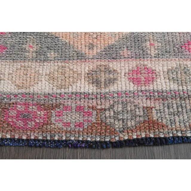 Vintage Turkish Oushak Handmade Wool Cotton Orange Runner Rug 73x311