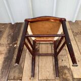 Chaise bistrot ancienne style Thonet bois tourné marron vintage