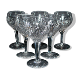 BACCARAT Set of 6 CRYSTAL wine glasses model 9157 size 9247 Year 1907 H15cm