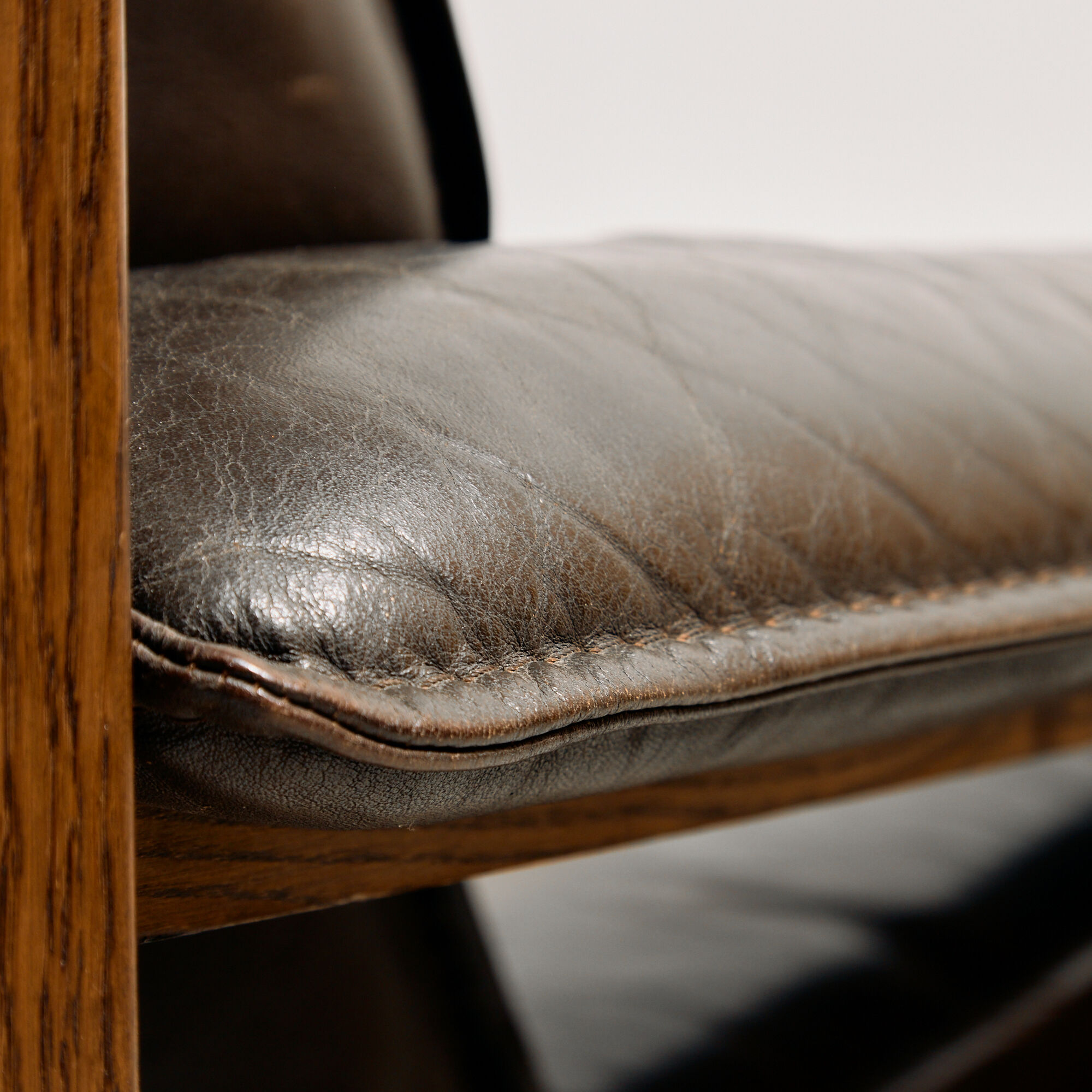 Leather sofa set model 757 by Harry de Groot for Leolux, set of 3.