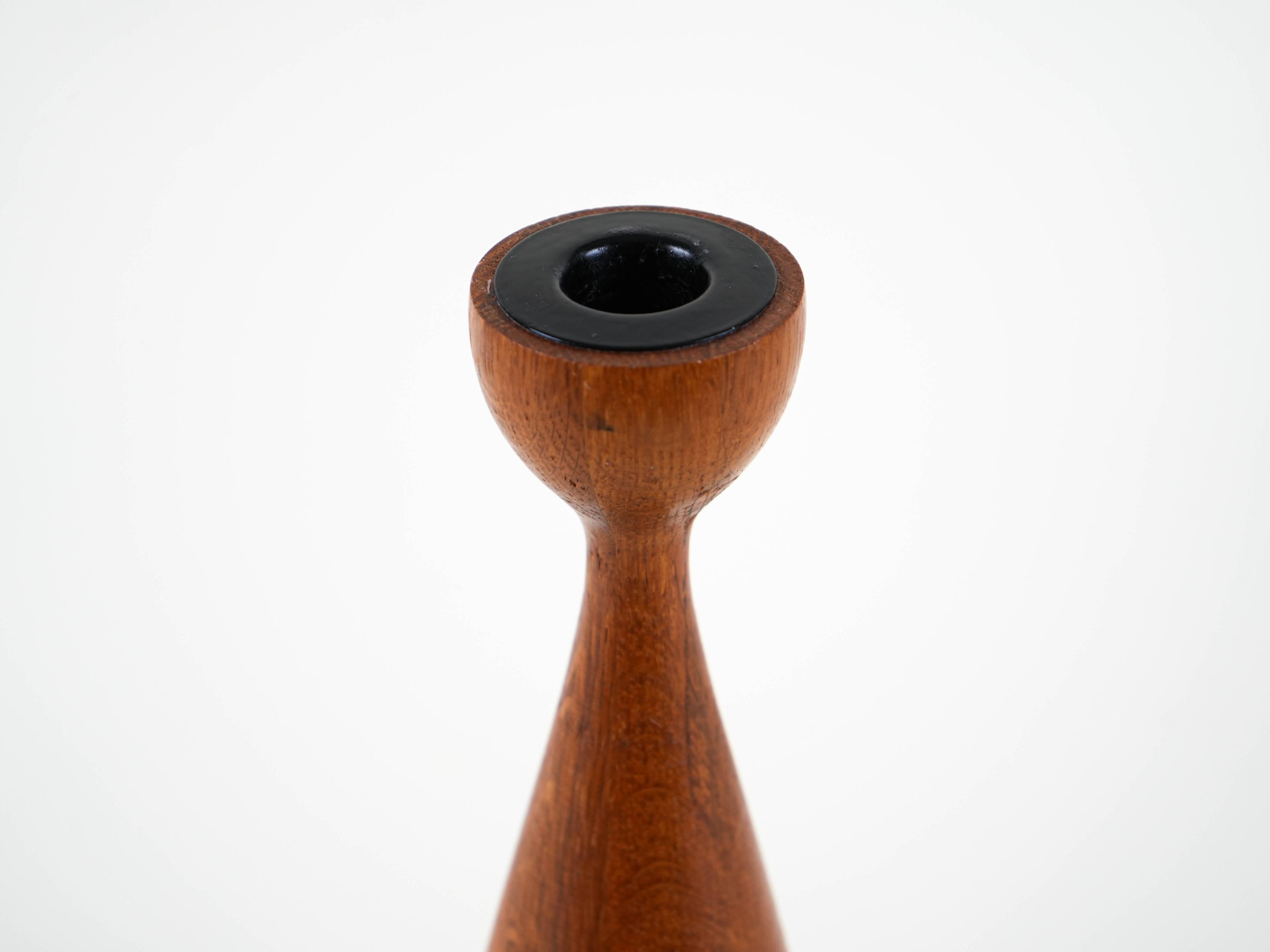 Bougeoir en teck, design danois, années 1970, fabriqué par BoConcept