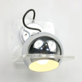 Vintage italian chrome eyeball wall lamp