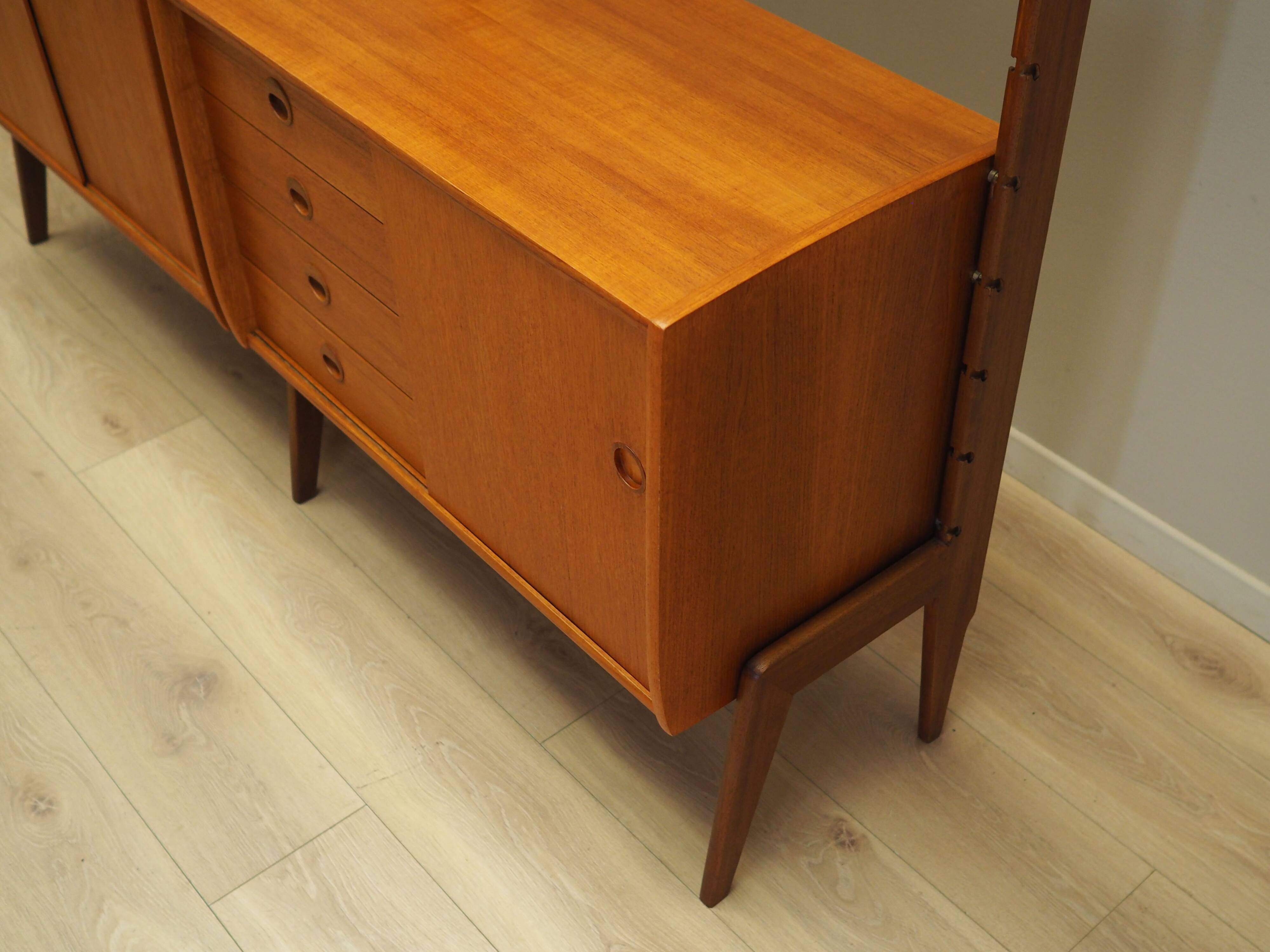 Teak system bookcase, Norwegian design, 1960s, production: Blindheim Mobelf