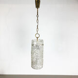 Hollywood Regency Ice Glass Hanging Light, J. T. Kalmar Lights, Austria, 1950s